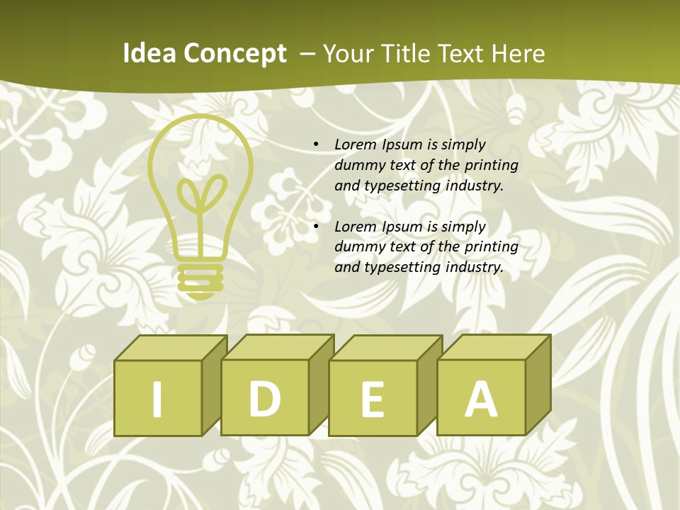 Bud Pattern Trendy PowerPoint Template