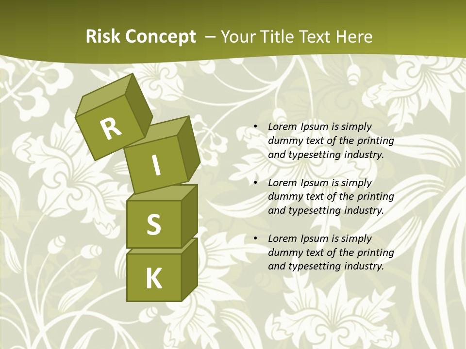 Bud Pattern Trendy PowerPoint Template