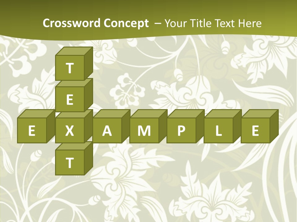 Bud Pattern Trendy PowerPoint Template