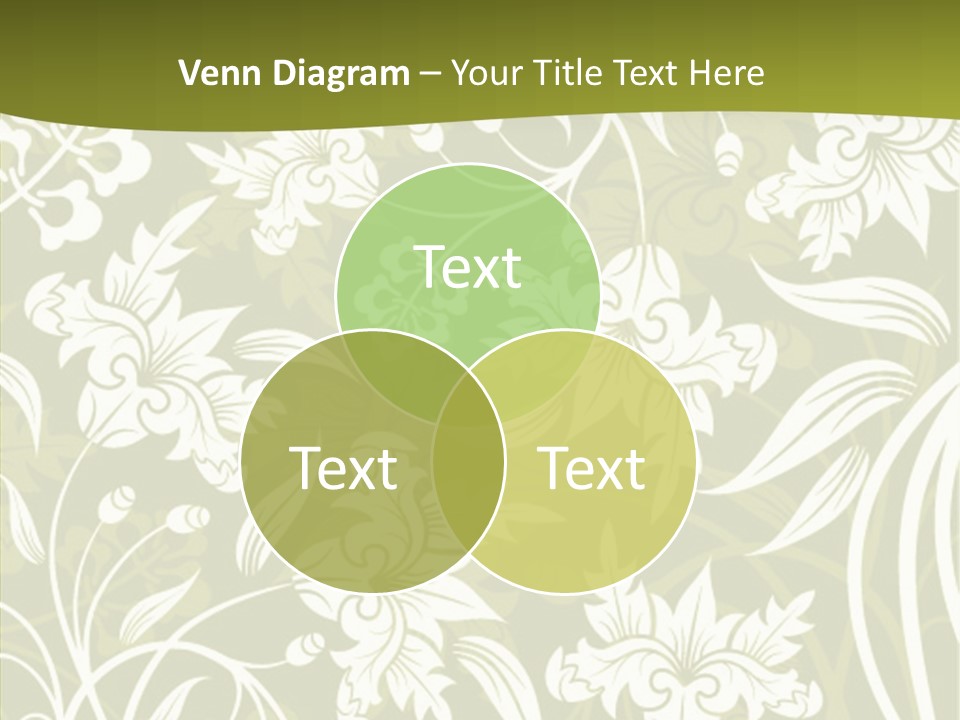 Bud Pattern Trendy PowerPoint Template