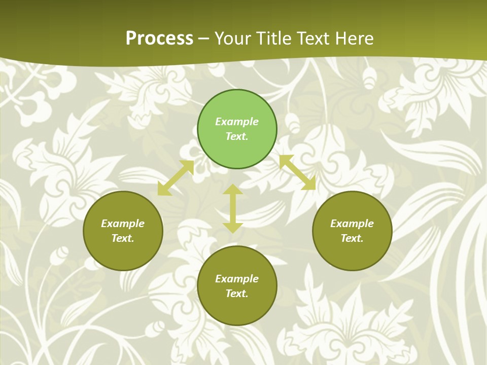 Bud Pattern Trendy PowerPoint Template