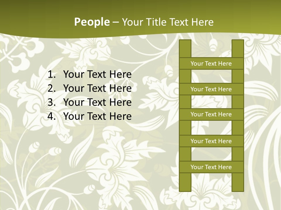 Bud Pattern Trendy PowerPoint Template