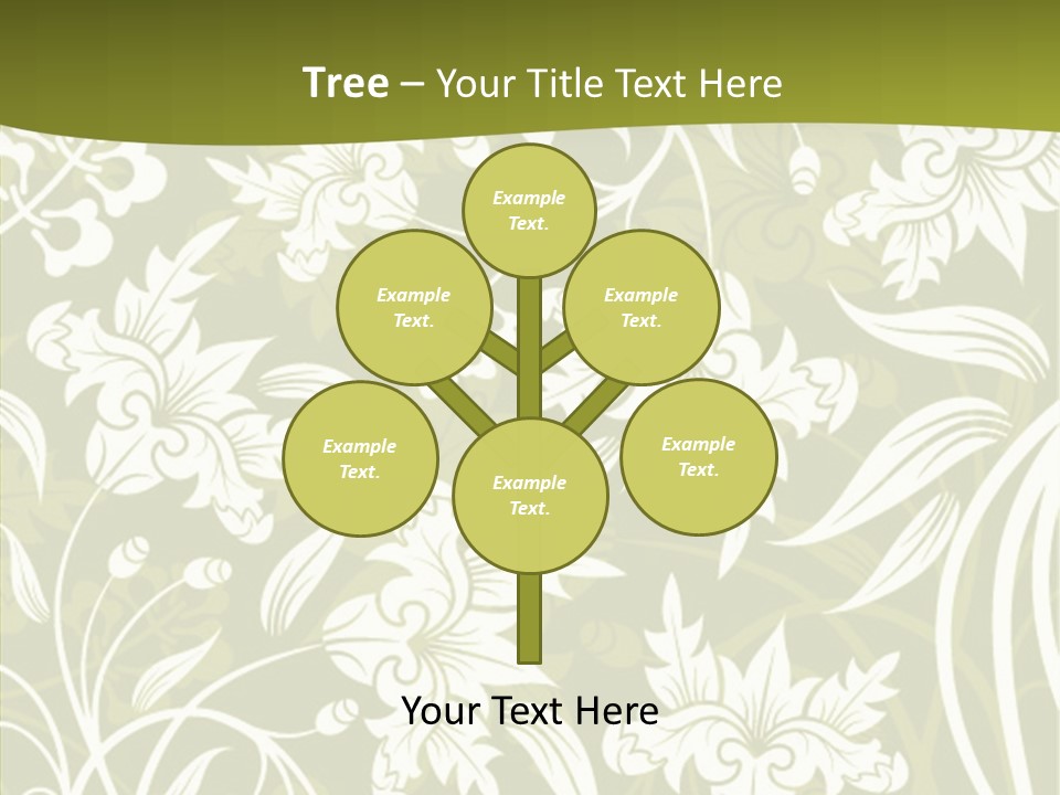 Bud Pattern Trendy PowerPoint Template