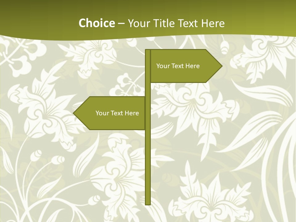 Bud Pattern Trendy PowerPoint Template