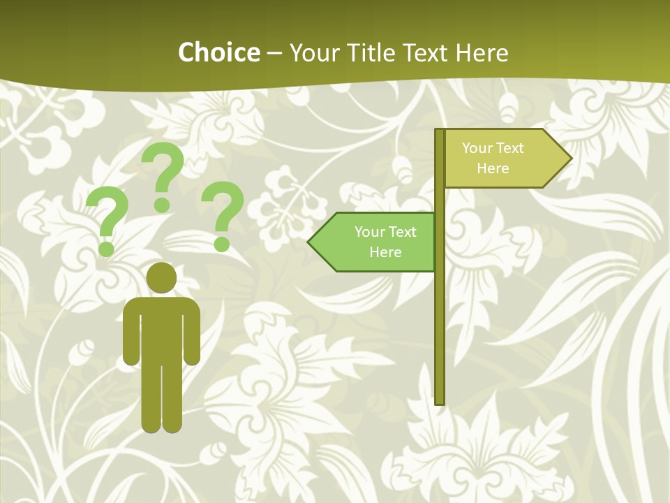 Bud Pattern Trendy PowerPoint Template