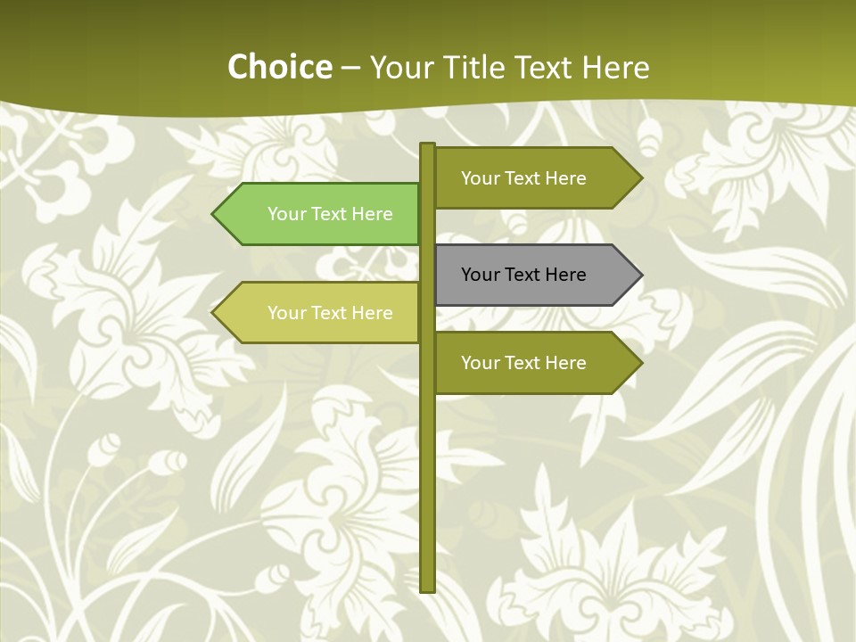 Bud Pattern Trendy PowerPoint Template