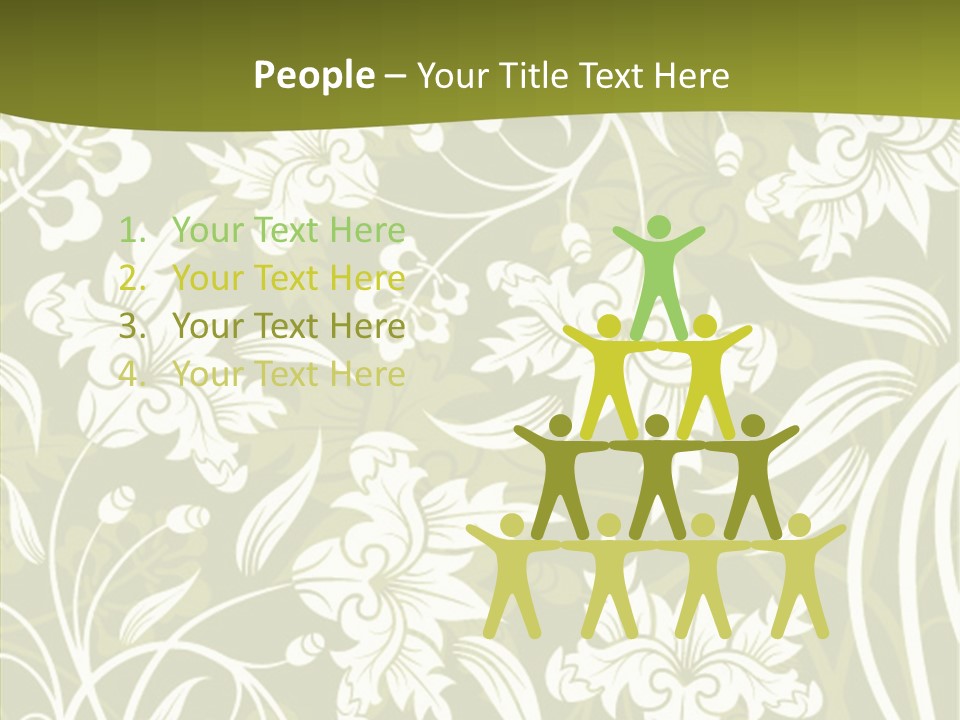 Bud Pattern Trendy PowerPoint Template