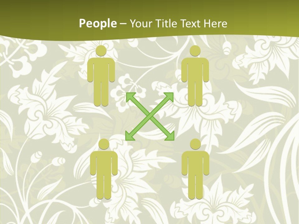 Bud Pattern Trendy PowerPoint Template