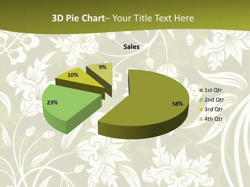 Bud Pattern Trendy PowerPoint Template