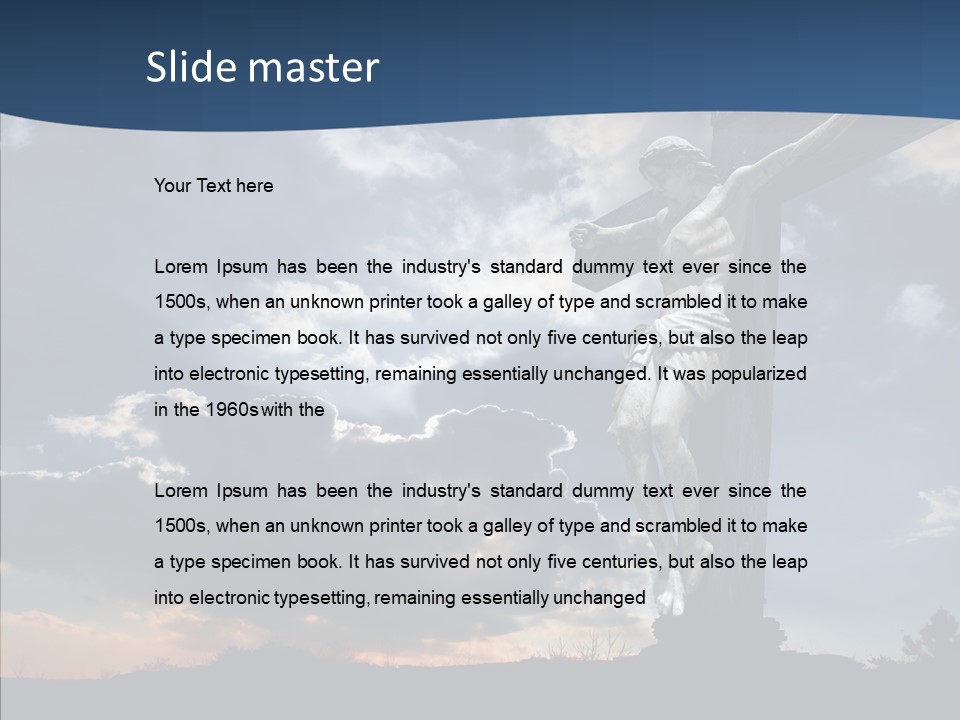 Golgotha Saviour Backlit PowerPoint Template