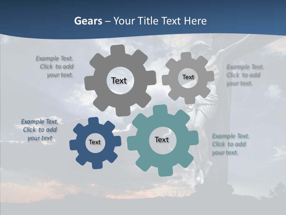 Golgotha Saviour Backlit PowerPoint Template