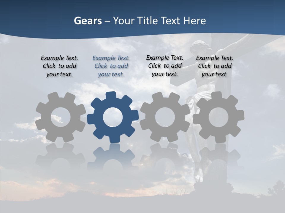 Golgotha Saviour Backlit PowerPoint Template