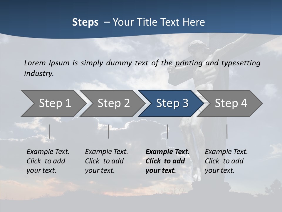 Golgotha Saviour Backlit PowerPoint Template