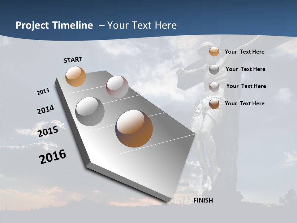 Golgotha Saviour Backlit PowerPoint Template