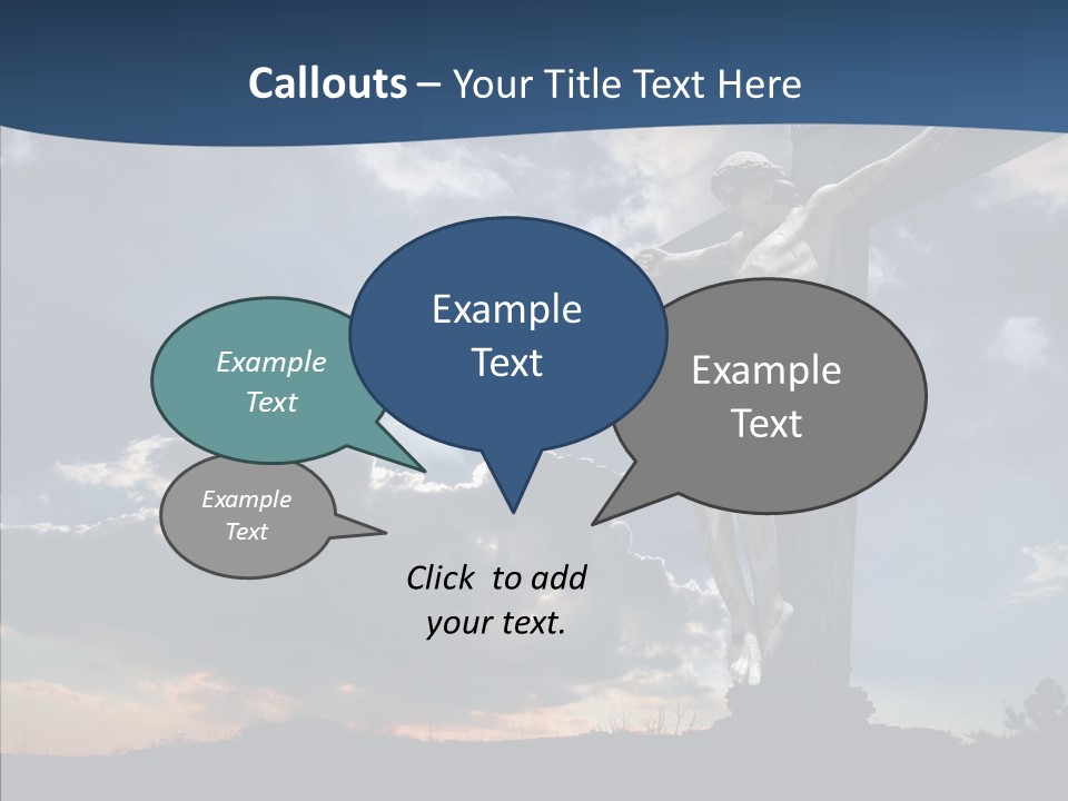 Golgotha Saviour Backlit PowerPoint Template