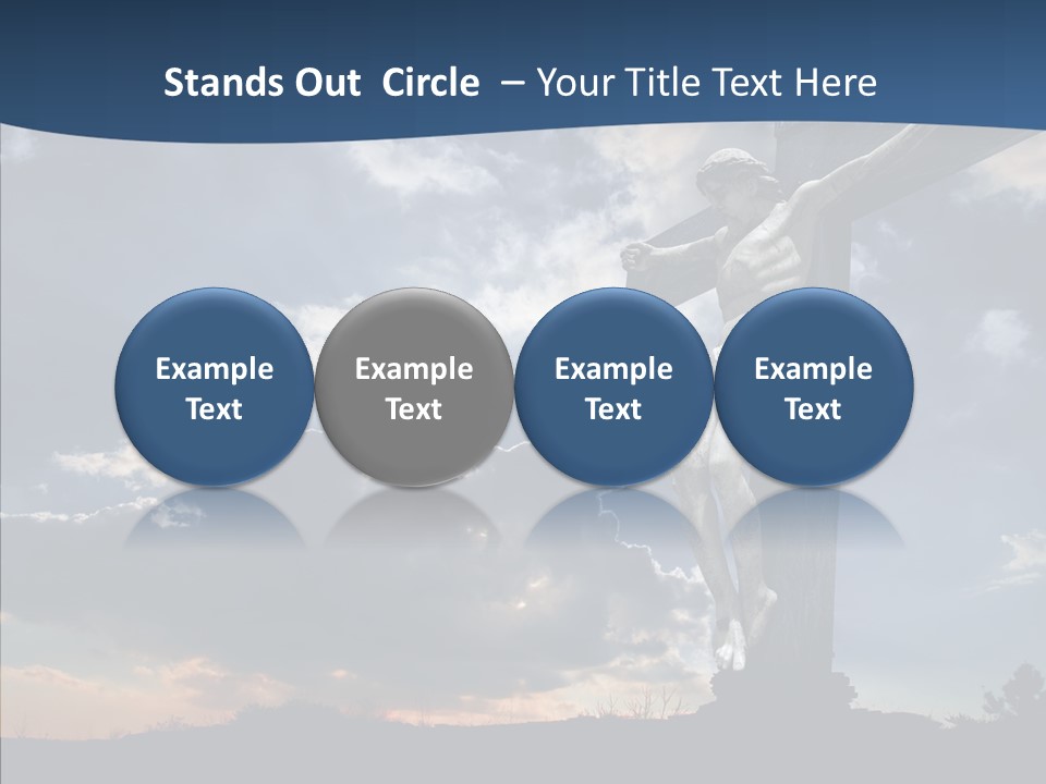 Golgotha Saviour Backlit PowerPoint Template