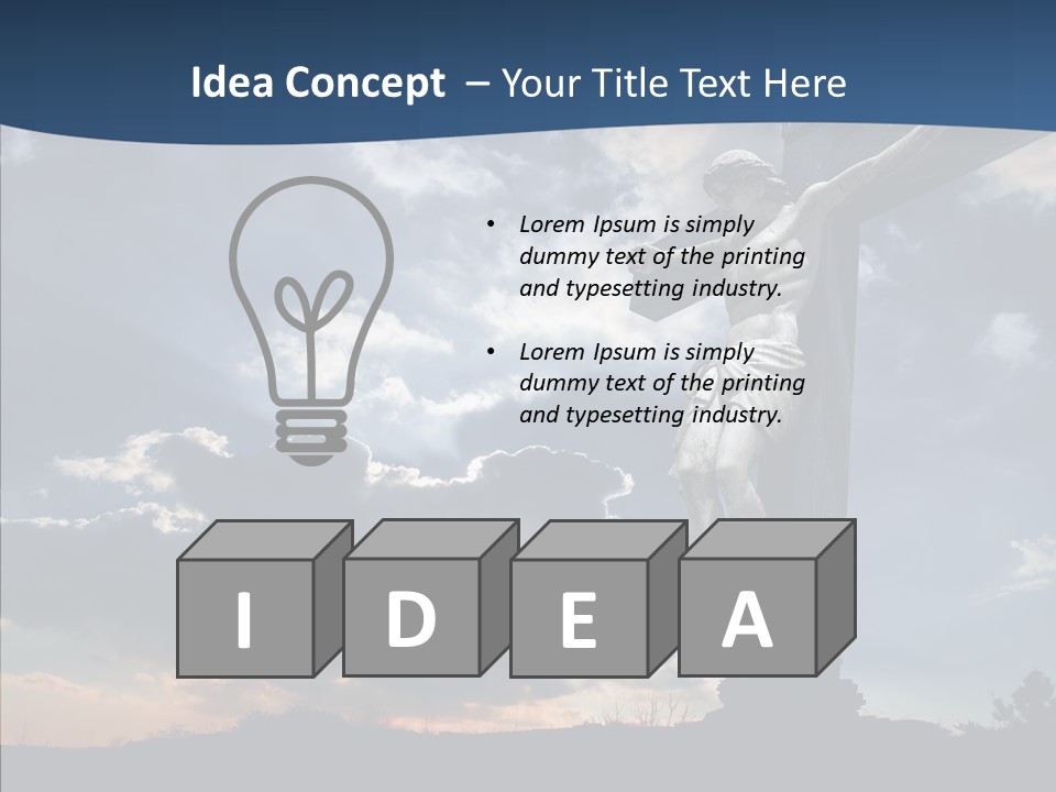 Golgotha Saviour Backlit PowerPoint Template