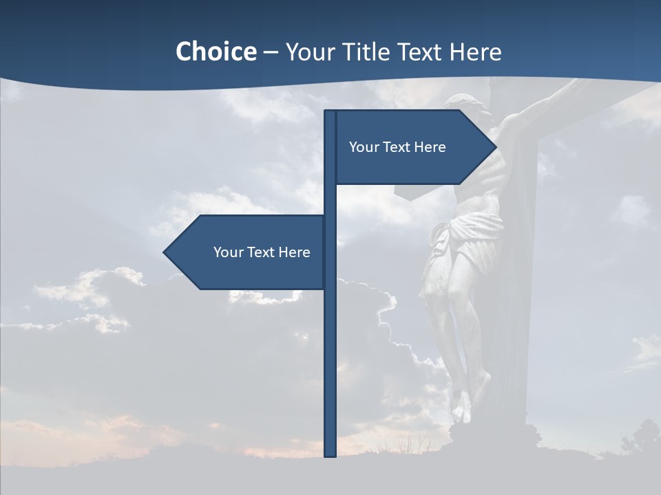 Golgotha Saviour Backlit PowerPoint Template