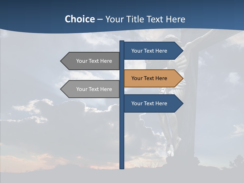 Golgotha Saviour Backlit PowerPoint Template