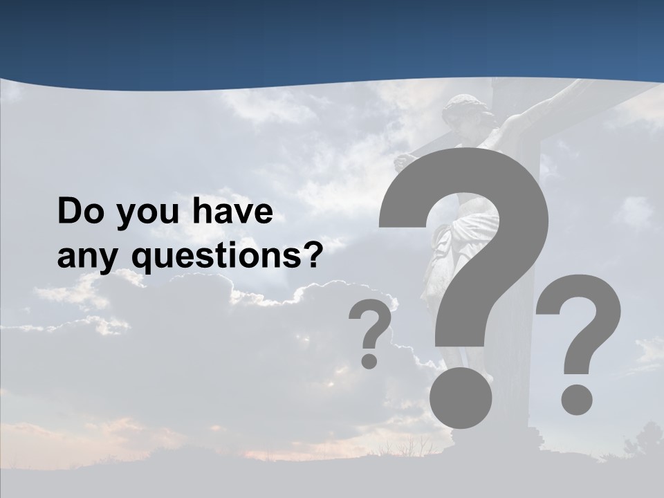 Golgotha Saviour Backlit PowerPoint Template