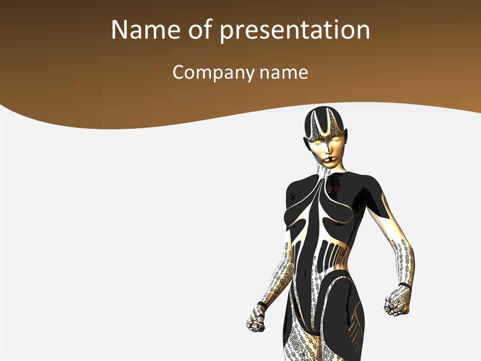 Anime Girl D Character PowerPoint Template