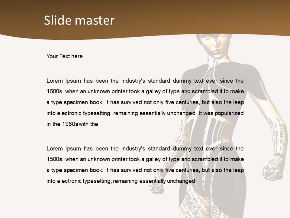 Anime Girl D Character PowerPoint Template