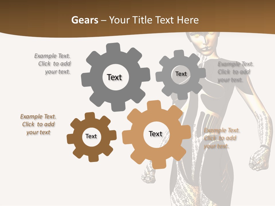 Anime Girl D Character PowerPoint Template