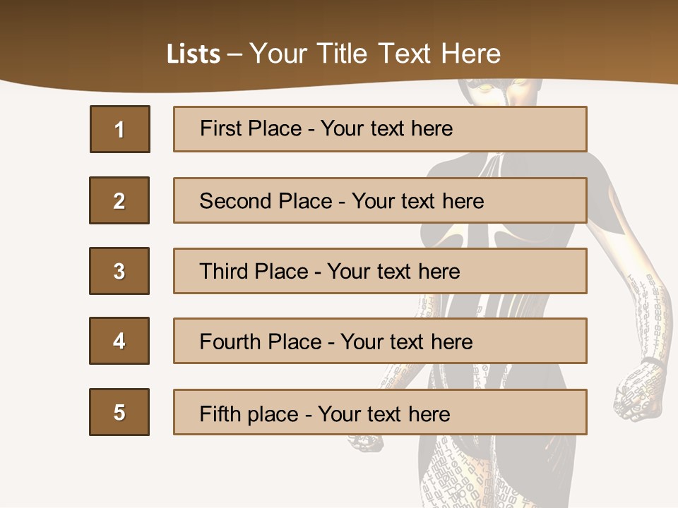 Anime Girl D Character PowerPoint Template