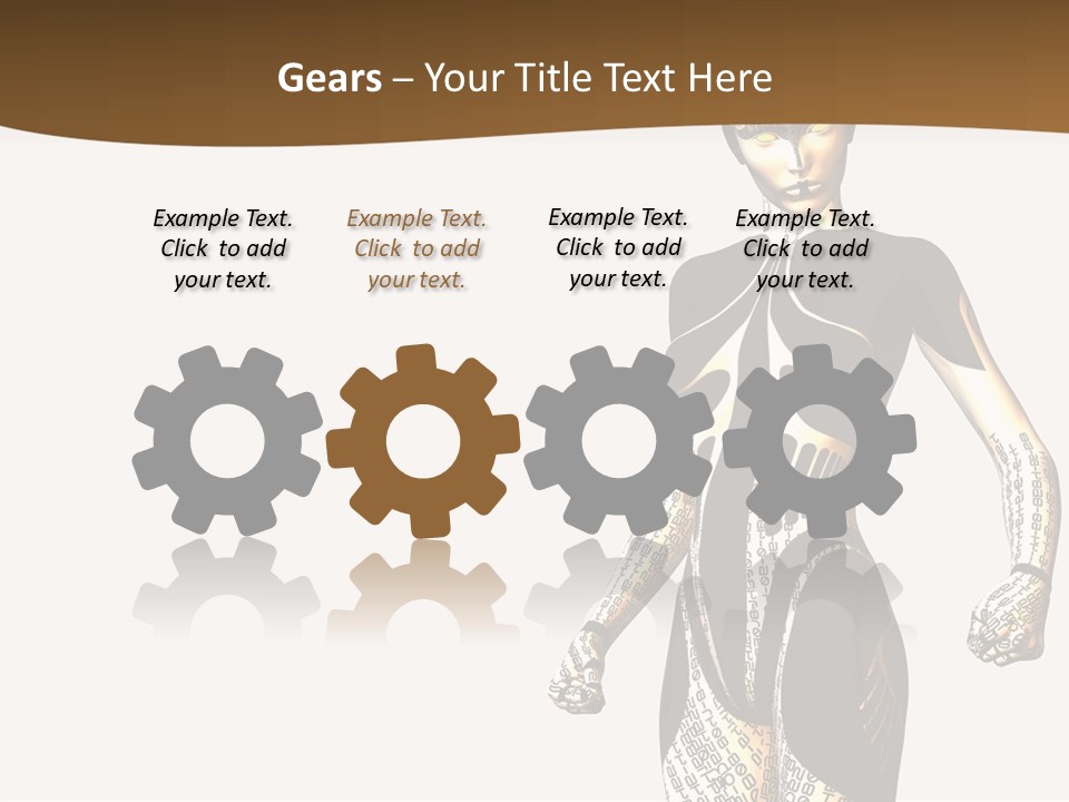 Anime Girl D Character PowerPoint Template