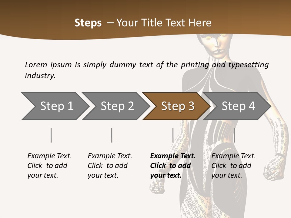 Anime Girl D Character PowerPoint Template