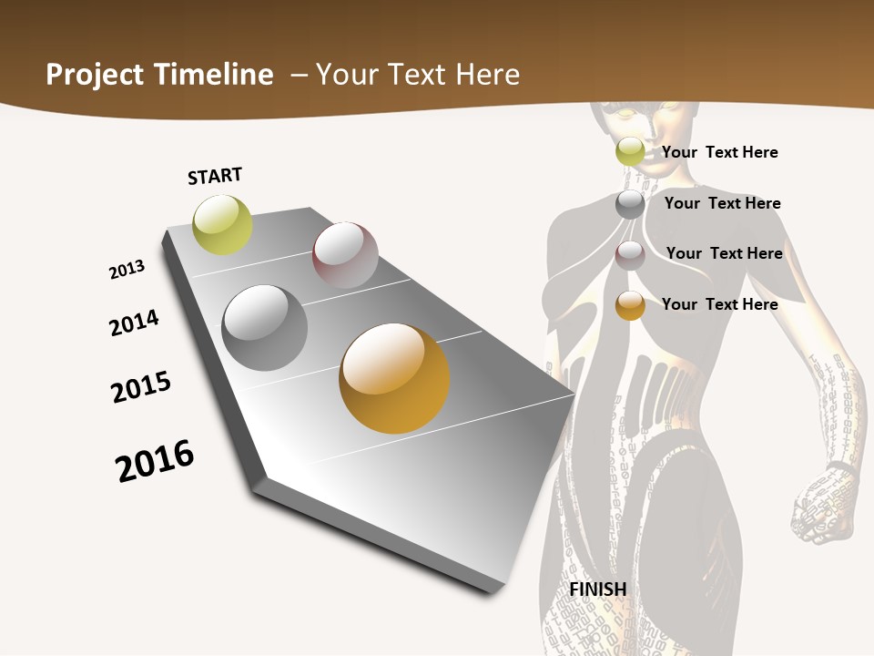 Anime Girl D Character PowerPoint Template