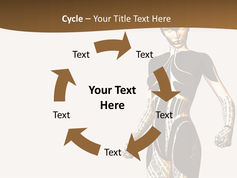 Anime Girl D Character PowerPoint Template