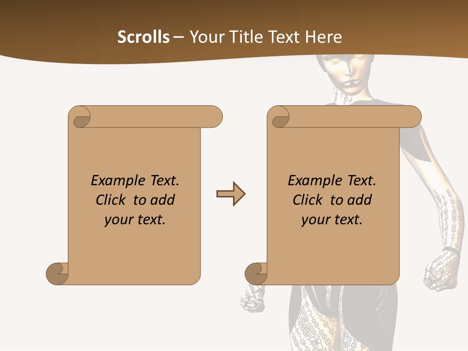 Anime Girl D Character PowerPoint Template