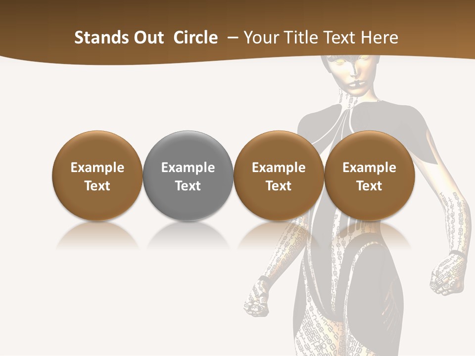 Anime Girl D Character PowerPoint Template