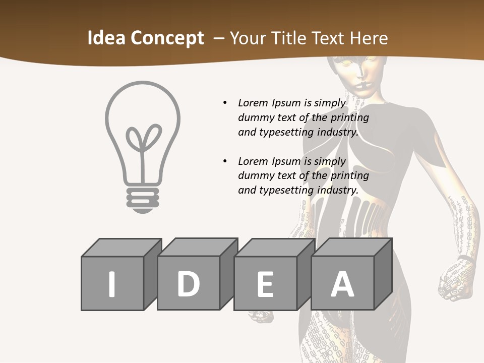 Anime Girl D Character PowerPoint Template