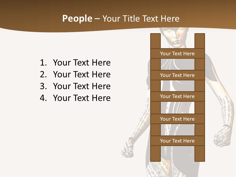 Anime Girl D Character PowerPoint Template