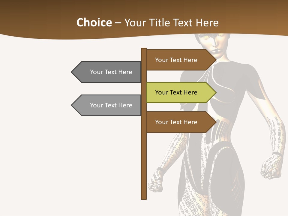 Anime Girl D Character PowerPoint Template