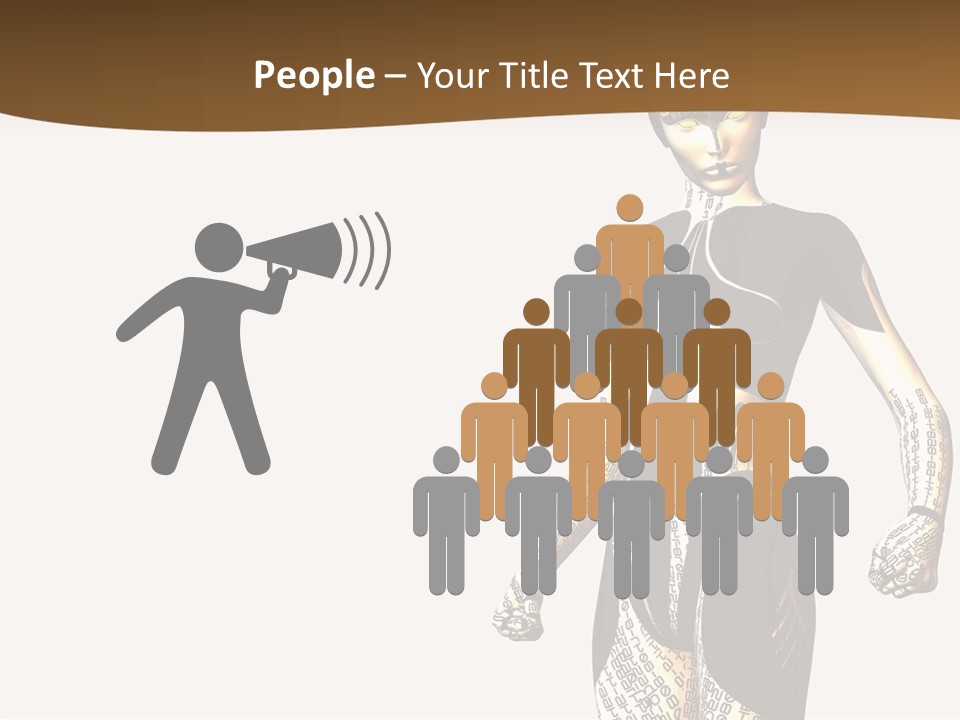 Anime Girl D Character PowerPoint Template