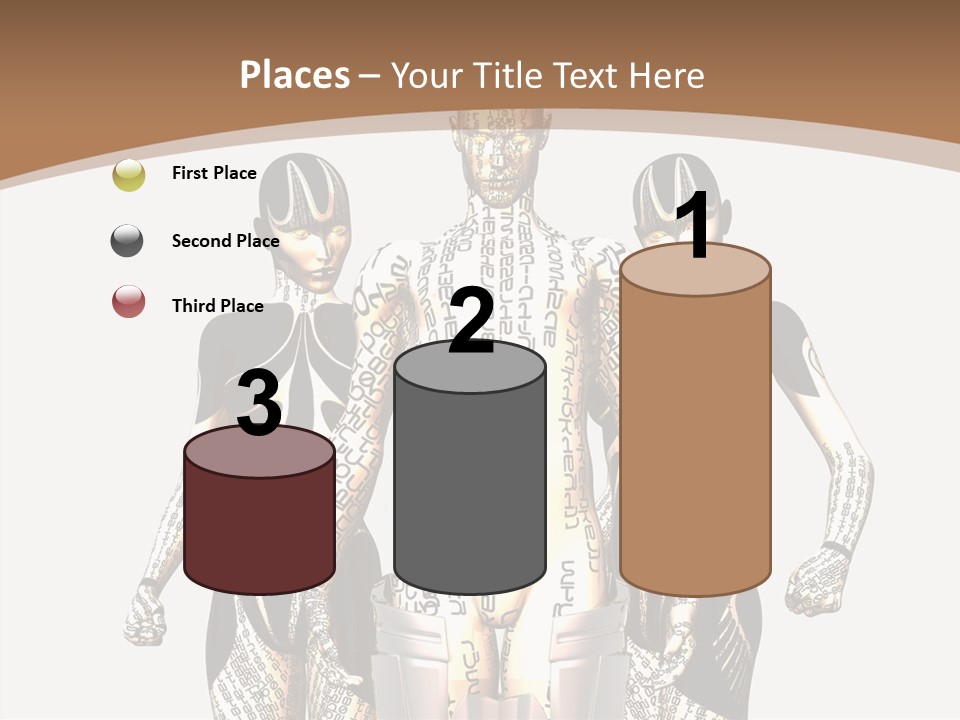 D Render Wallpaper Cyborg PowerPoint Template