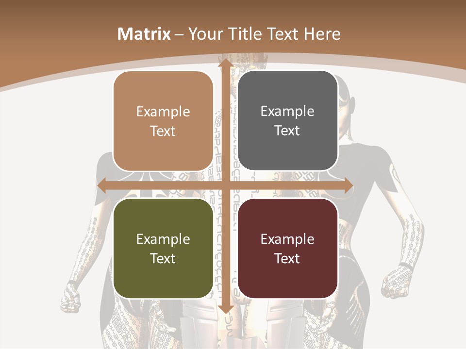 D Render Wallpaper Cyborg PowerPoint Template