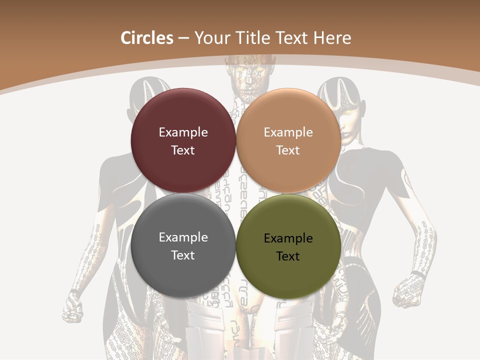 D Render Wallpaper Cyborg PowerPoint Template