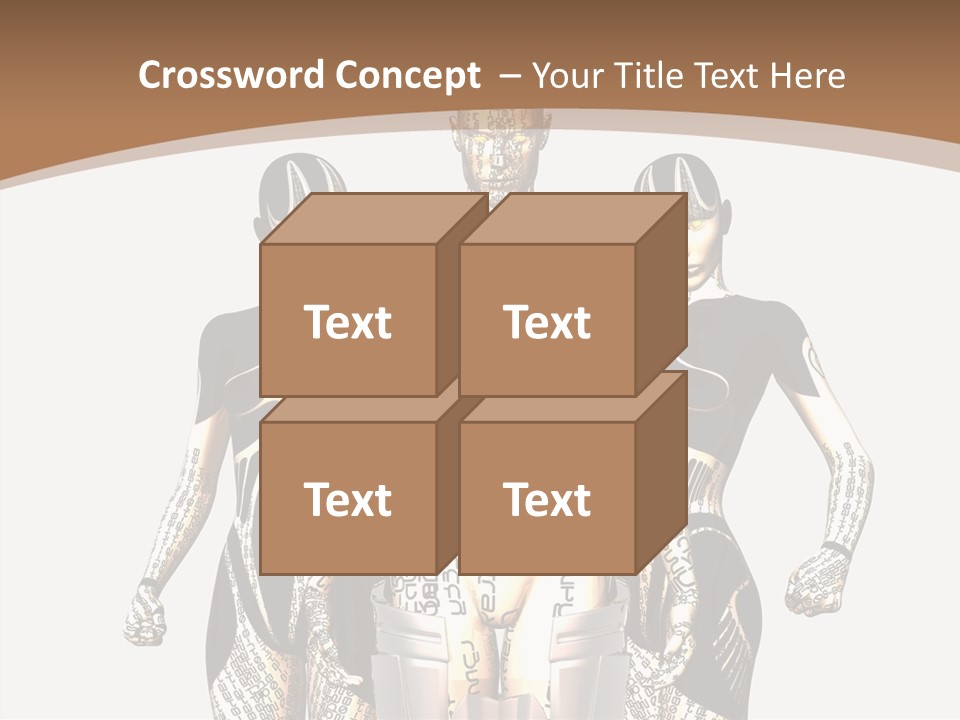 D Render Wallpaper Cyborg PowerPoint Template