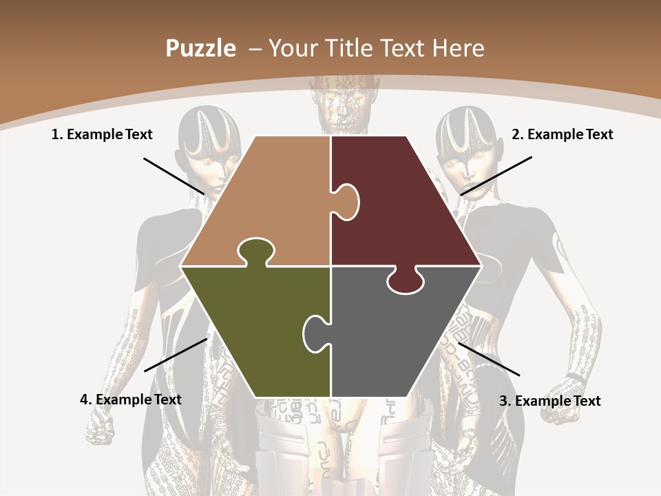 D Render Wallpaper Cyborg PowerPoint Template