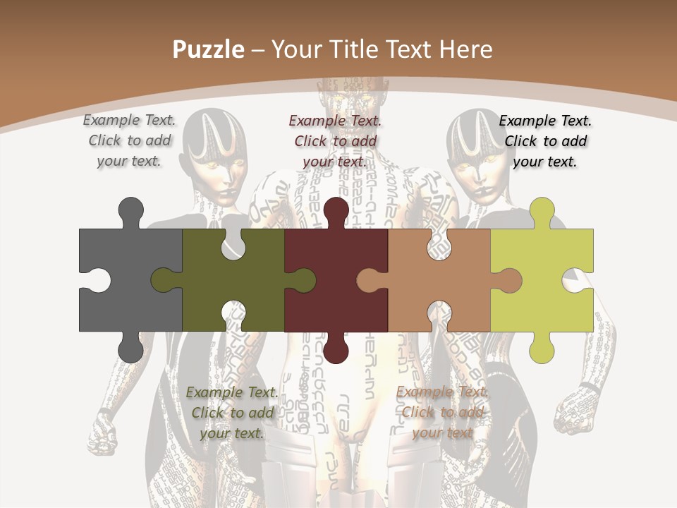 D Render Wallpaper Cyborg PowerPoint Template
