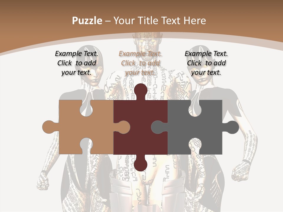 D Render Wallpaper Cyborg PowerPoint Template