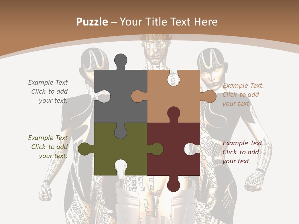 D Render Wallpaper Cyborg PowerPoint Template