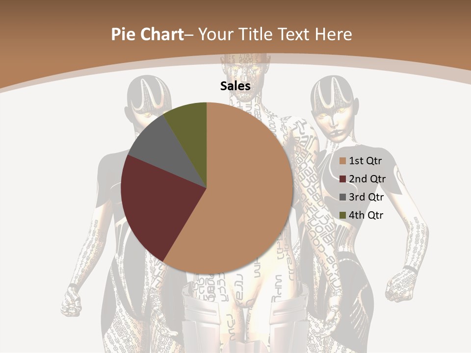 D Render Wallpaper Cyborg PowerPoint Template