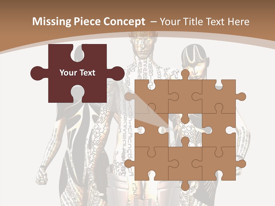 D Render Wallpaper Cyborg PowerPoint Template