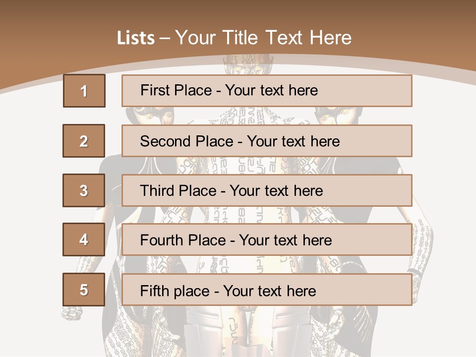 D Render Wallpaper Cyborg PowerPoint Template