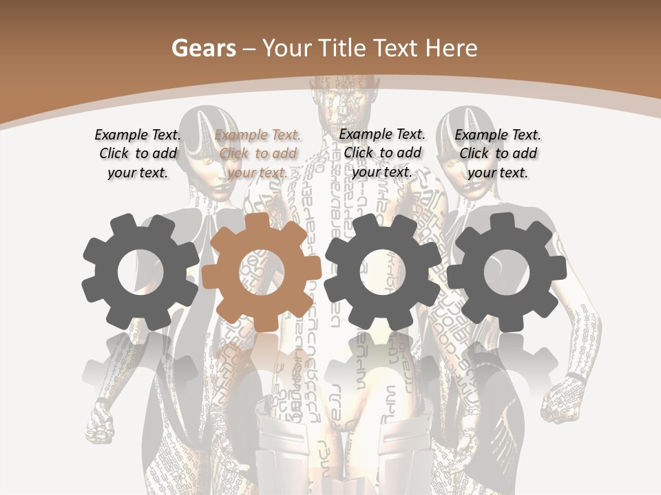 D Render Wallpaper Cyborg PowerPoint Template